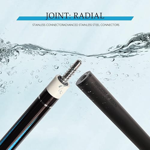 Miniatura 4 de Taco de billar de fibra de carbono, taco de juego con cabeza de 0.465 in, eje de fibra de carbono 100%, taco de billar profesional de 12, 58 pies