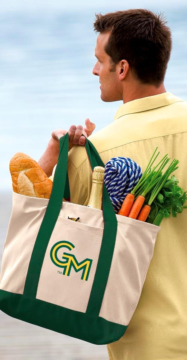 Broad Bay George Mason University Tote Bags NATURAL CANVAS George Mason University Tote Bag