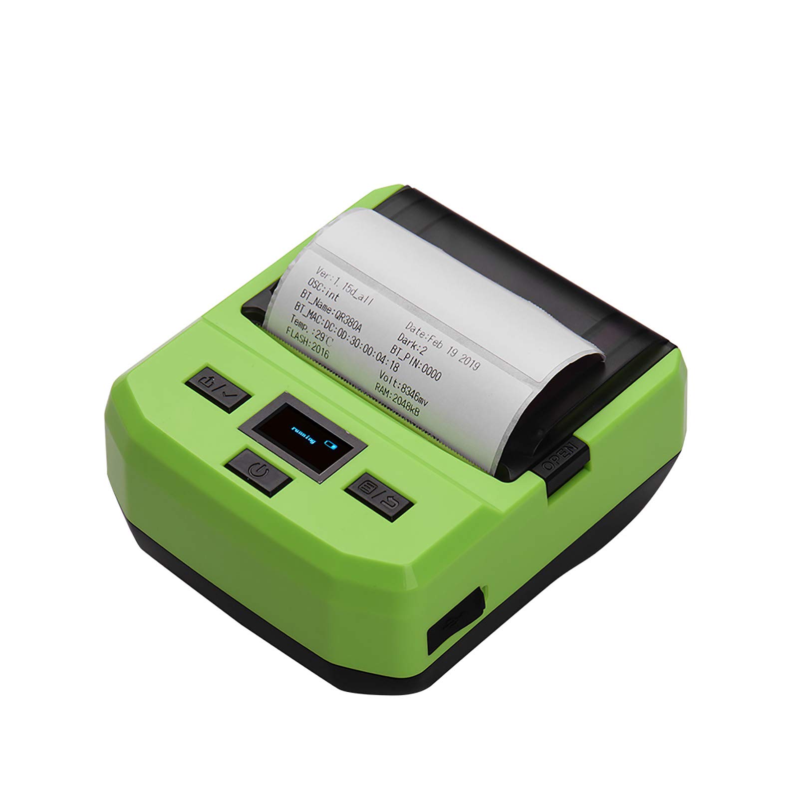 Bezprzewodowa bezprzewodowa drukarka kodów kreskowych BT 80 mm termiczna maszyna do etykietowania mini paragonów Drukarka kart z akumulatorem Ekran USB Kabel do Androida iOS dla