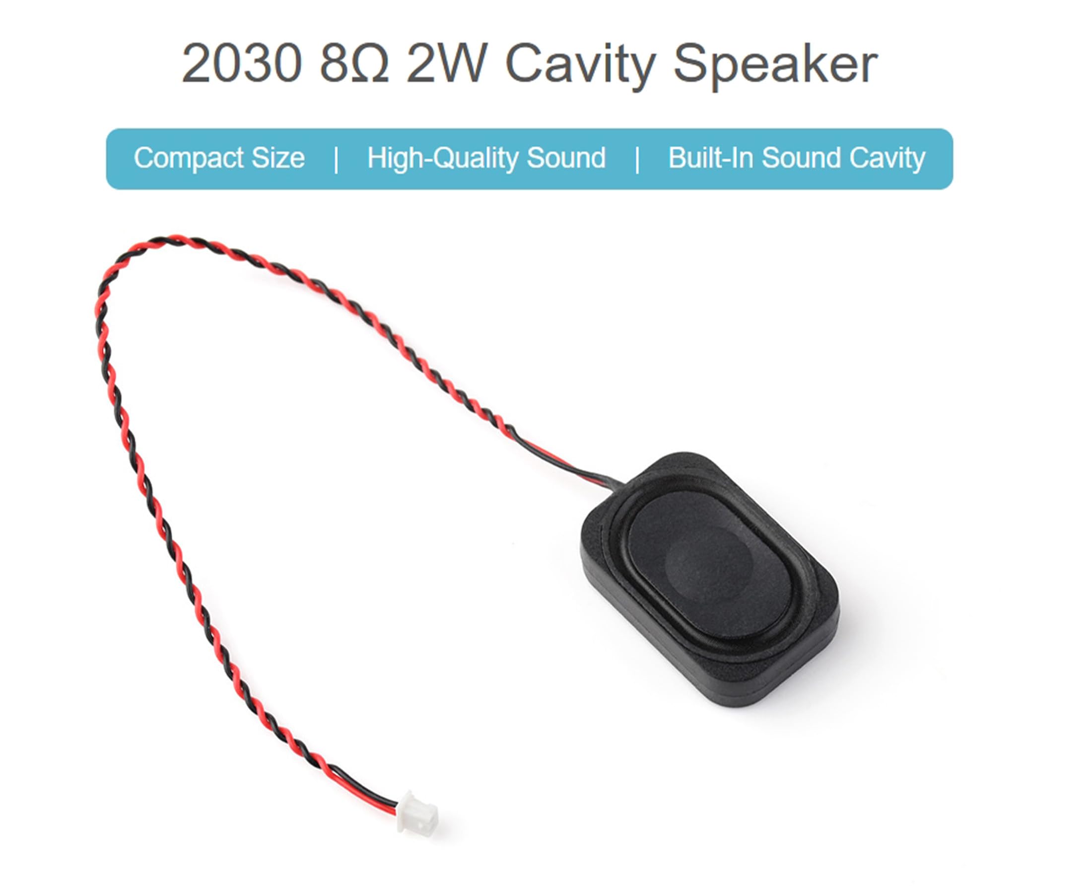 UeeKKoo 2030 Cavity Speaker 8? 2W Speaker, 2PIN PH1.25 Connector, Built-in Sound Cavity, Support Luck-Fox Pico Ultra Development Board