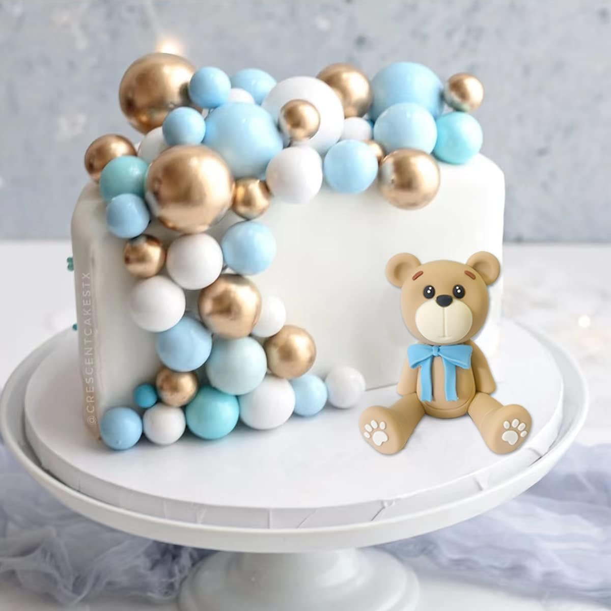 Lot de 33 décorations de gâteau en forme d'ours 3D pour anniversaire, fête prénatale Lot de 33 décorations de gâteau en forme d'ours 3D pour anniversaire, fête prénatale