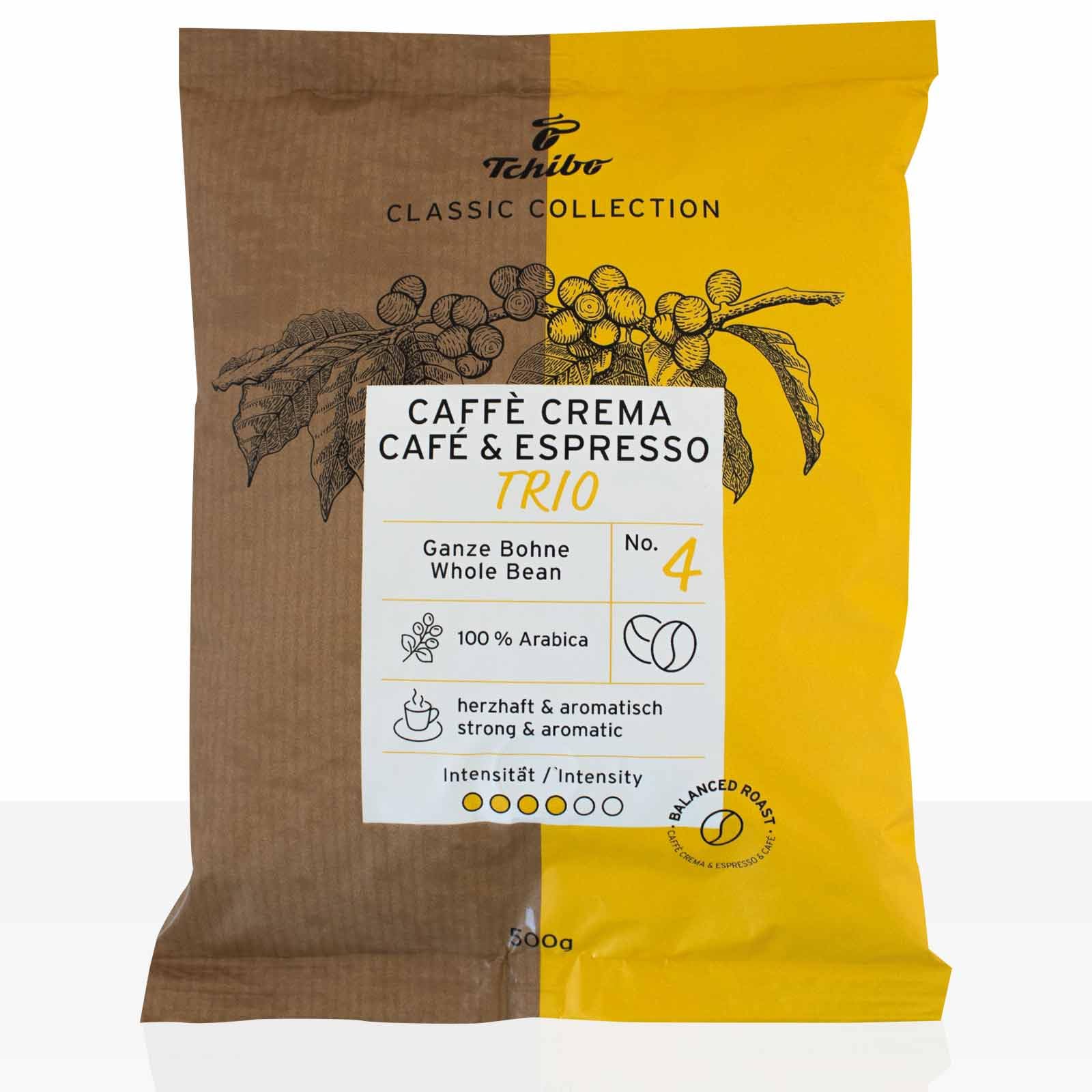 Tchibo Caffe Crema & Espresso Trio 10 x 500g Kaffeebohnen