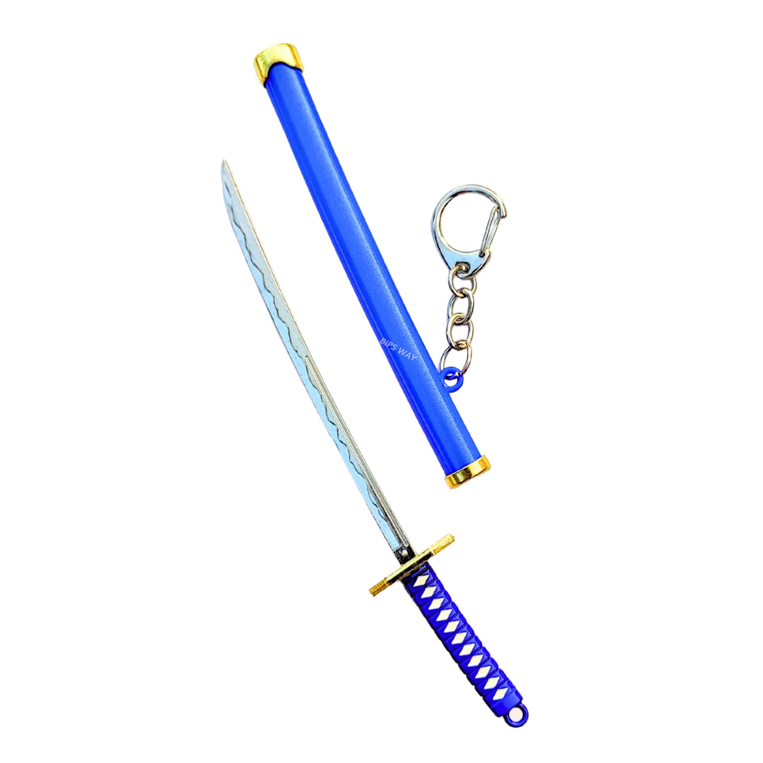 bips way enterprises giyu tomioka Keychain Katana Demon Slayer Key Chain (15CM Length) | mini Anime Demon Slayer Katana Keychain Sword Metal-picture-34