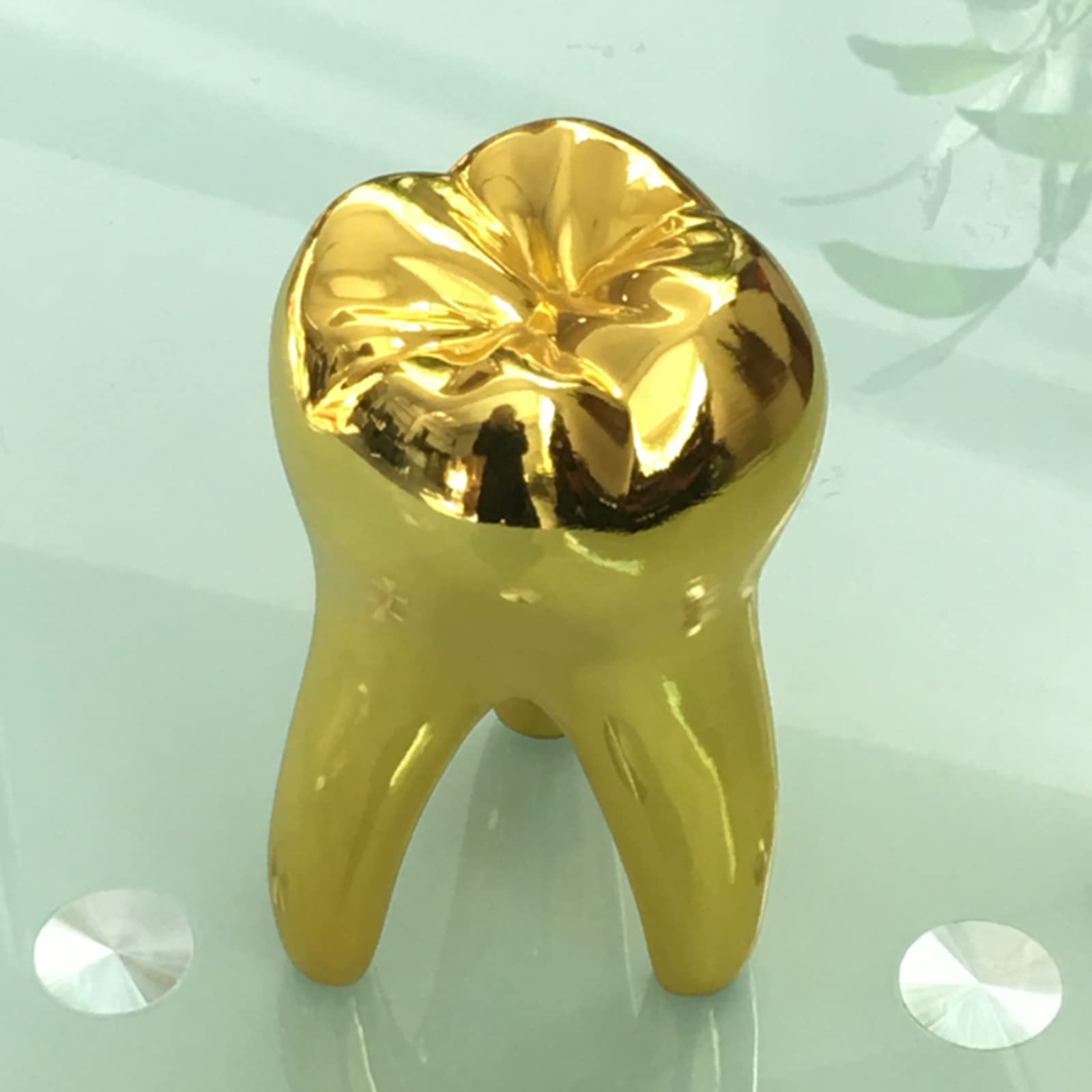 Ornamento personalizzato in resina dorata, statua dentale unica, decorazione per dentista, igienista dentale, assistente dentale