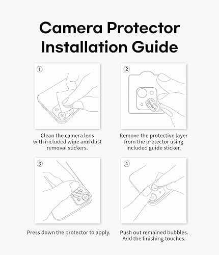 Miniatura 5 de GOOSPERY Protector de pantalla con protector de lente de cámara compatible con iPhone 13 Pro Max (paquete de 2+2) de vidrio templado HD, compatible