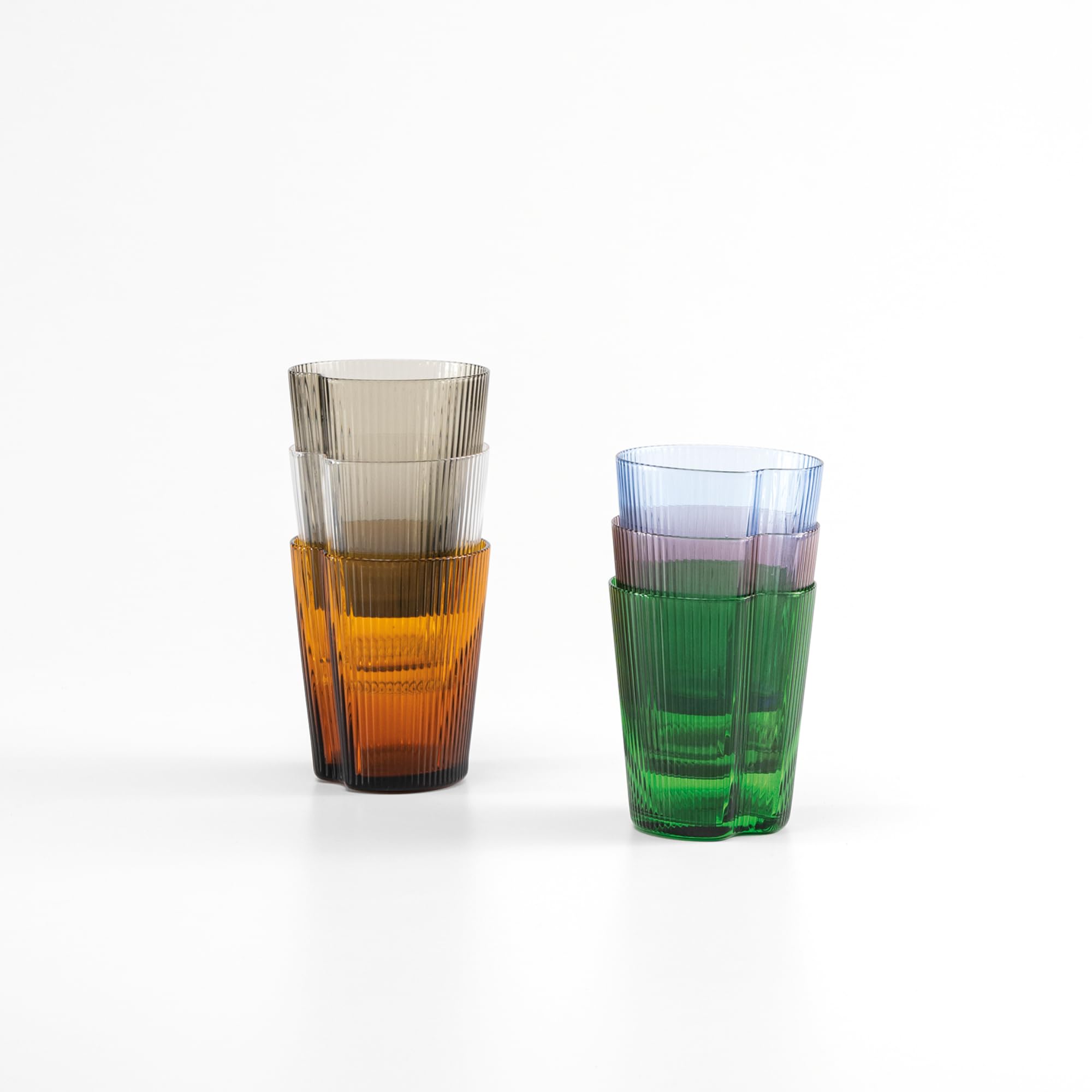Zafferano Set di 6 bicchieri colorati per cellulare, 335 ml, 6 colori, impilabili, lavabili in lavastoviglie