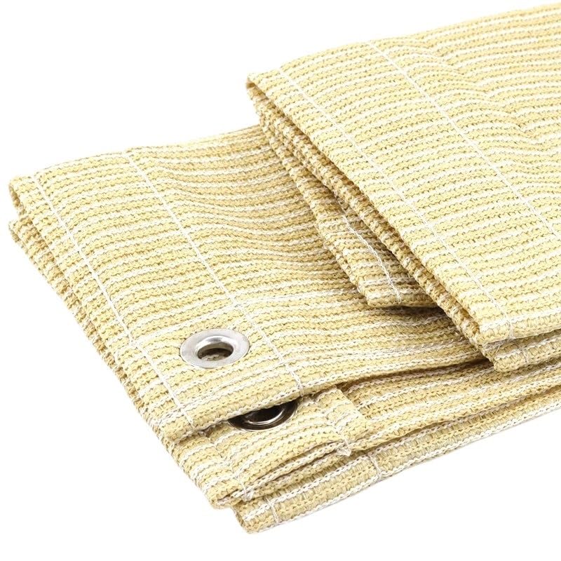 Filet pare-soleil contre le vis-à-vis et la chaleur du balcon en maille beige