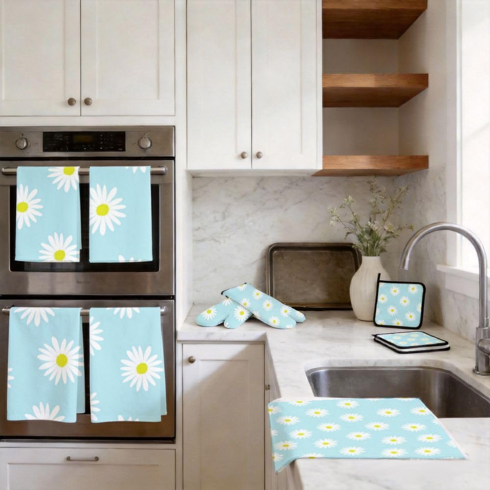 9PCS Cute Daisy 1 Cucina Decor e Accessori Set