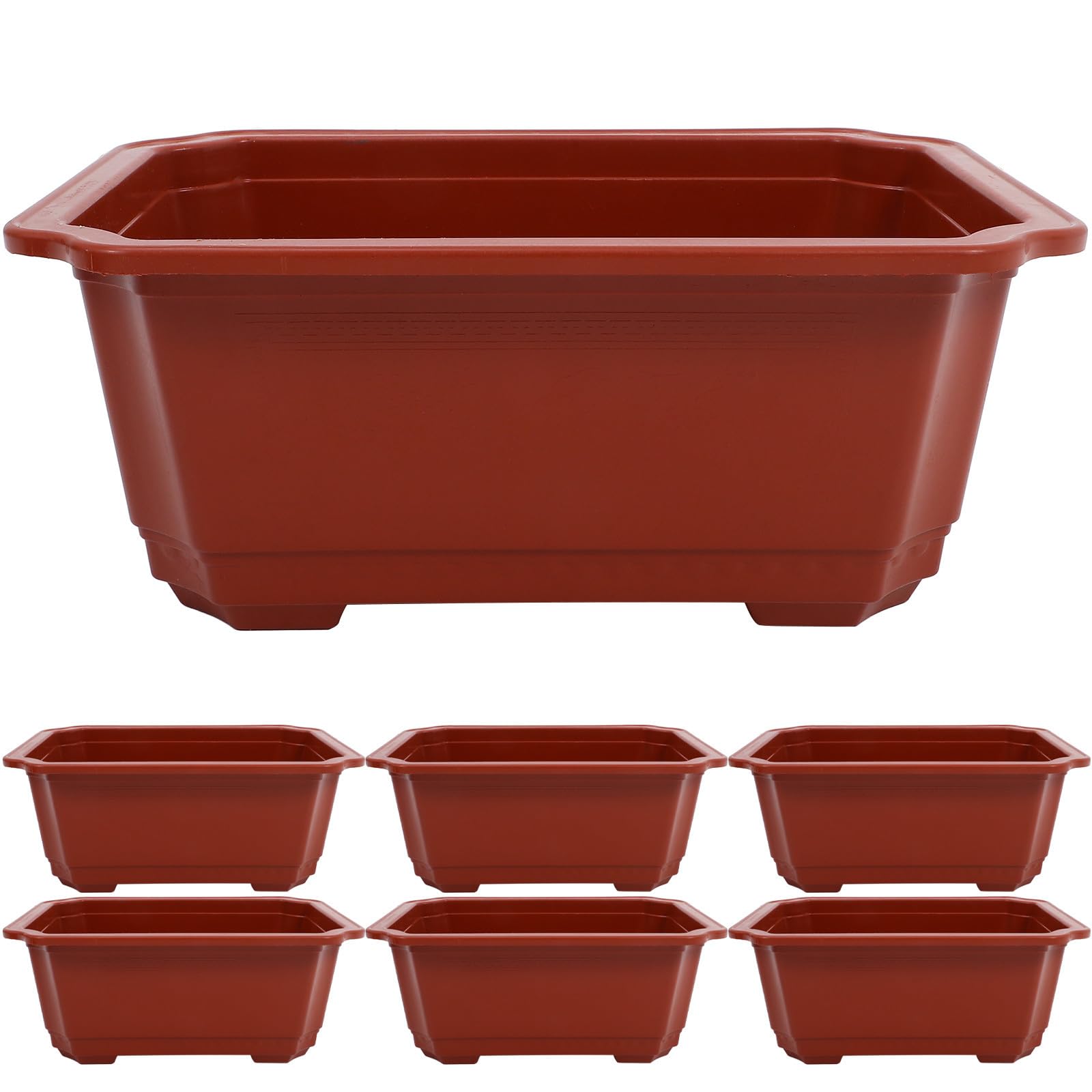 10 Piezas Maceta Rectangular para Plantar Flores y Plantas, PP