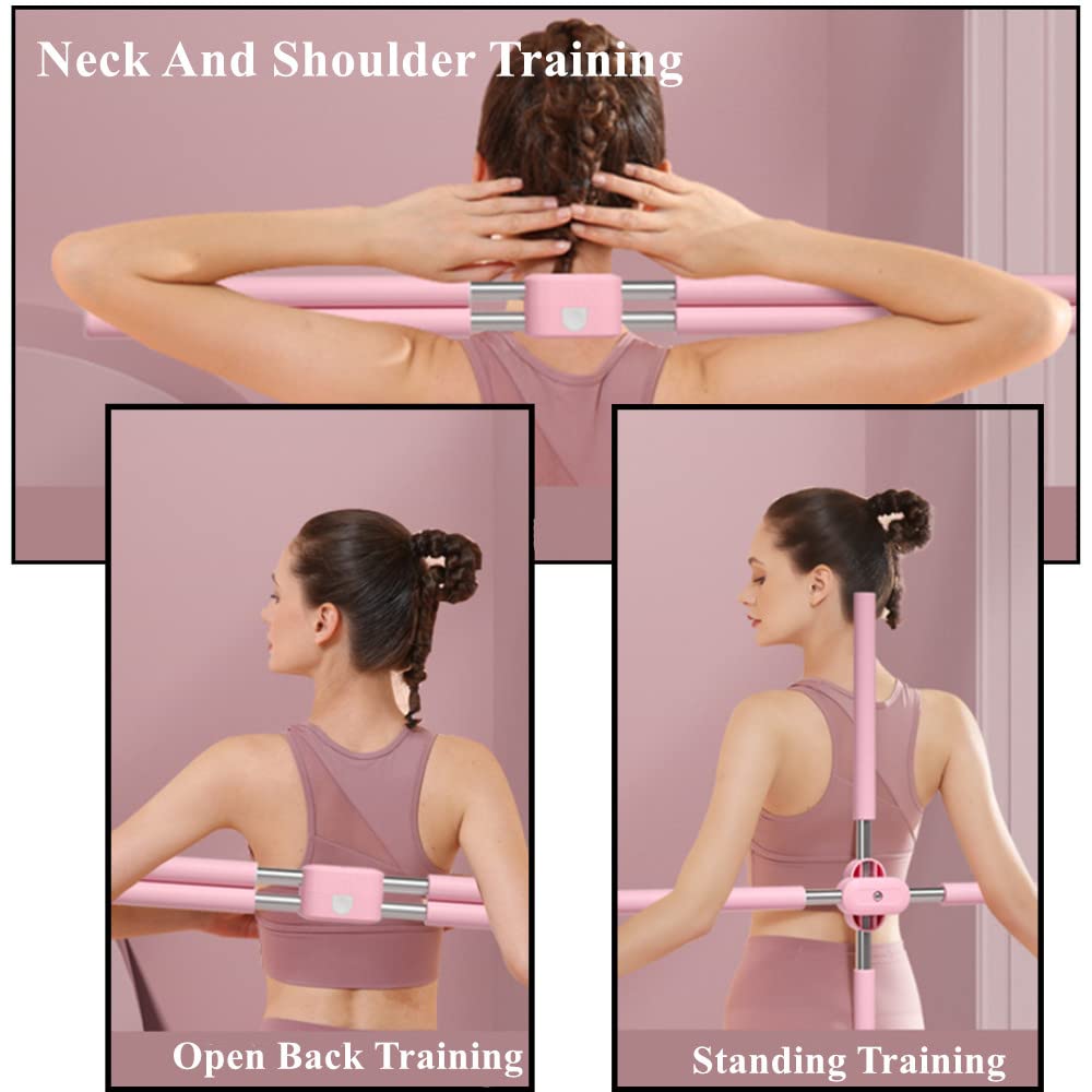 Poteau de Yoga pour Correction de Posture, Bodybuilding Pilates Stick Entraînement Complet du Corps