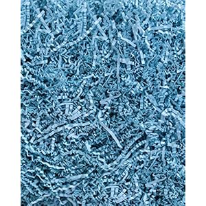 MagicWater Supply – 4 oz – Baby Blue – Soft & Thin Crinkle Cut Paper Shred Filler great for Gift Wrapping, Basket Filling, Birthdays, Weddings, Anniversaries, Valentines Day, and other occasions