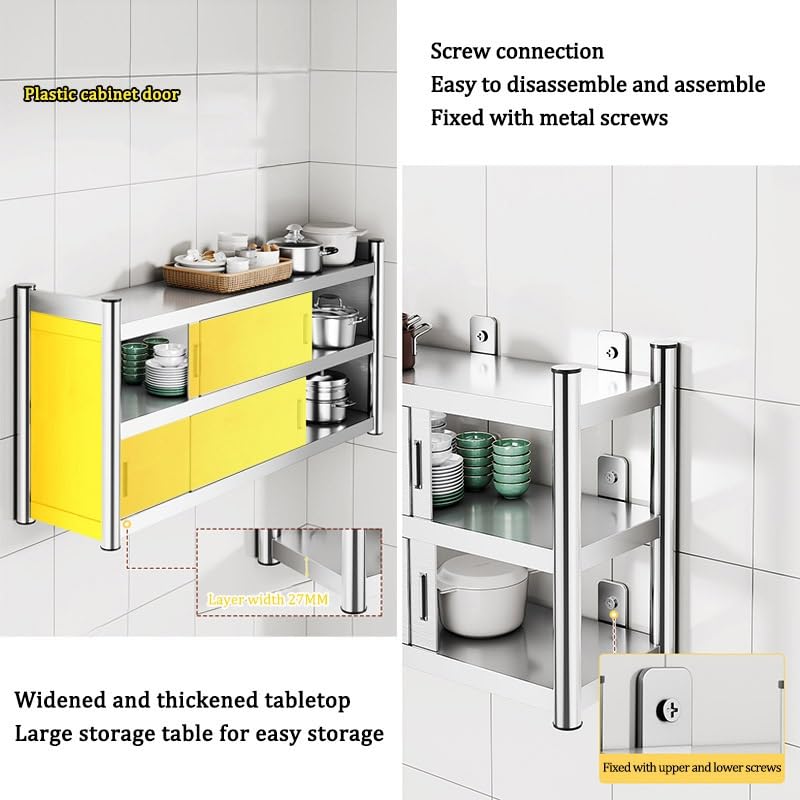 Zwevend wandrek van metaal, roestvrij, voor slaapkamer, badkamer, woonkamer, keuken en wasruimte, zwevend rek zonder spijker (20 cm, zilver