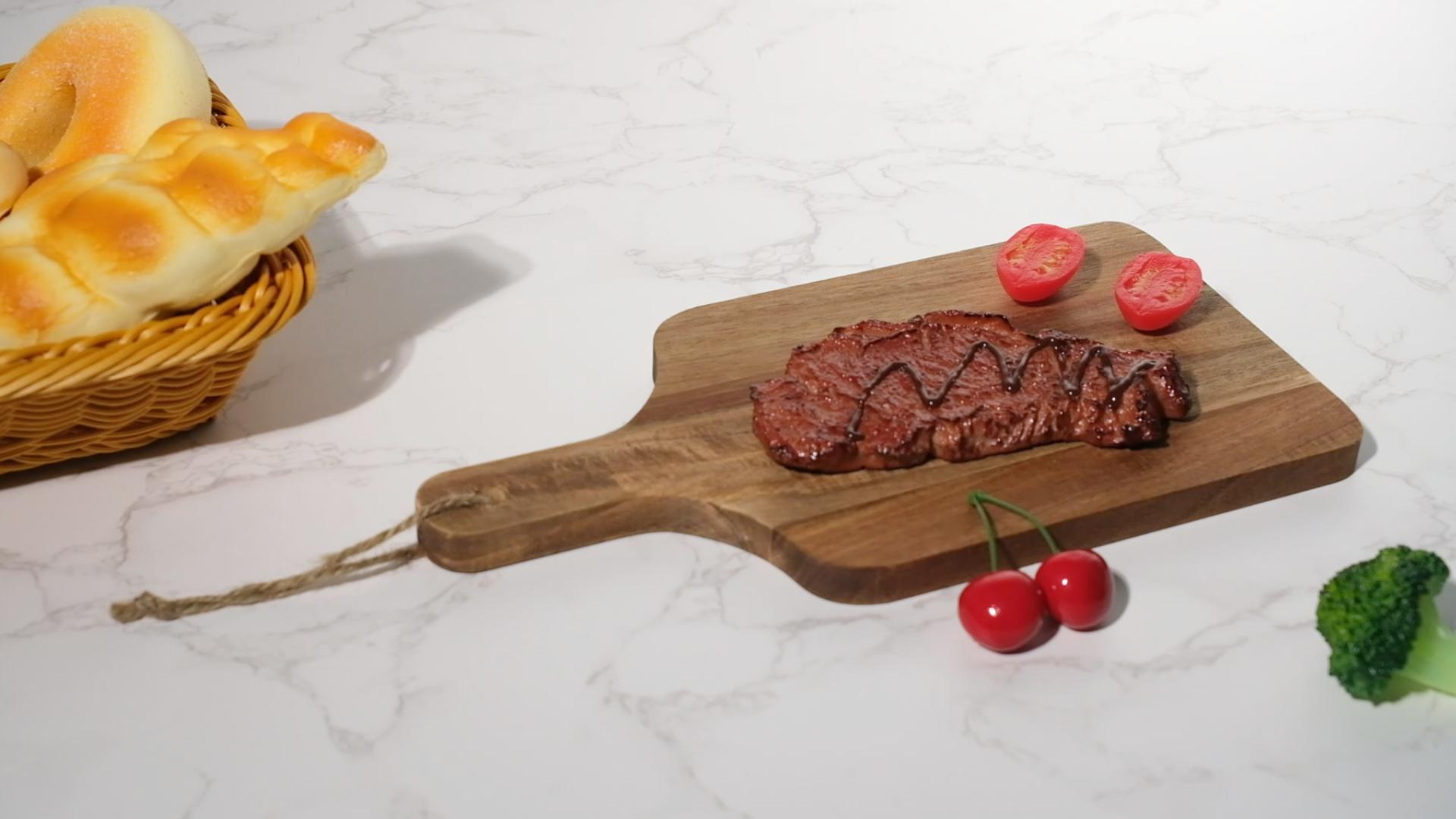 Ronde Portie Acacia Houten Dienblad Met Handgrepen Voor Het Serveren Van Dranken Theebord Dessert Diner Ontbijtbord
