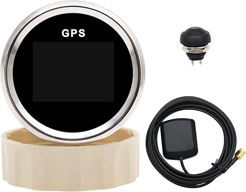 Miniatura 7 de KAOLALI Digital GPS Speedometer LCD Speed Gauge Odometer Adjustable Mileage Trip Counter with GPS Antenna for Auto Motorcycle Car Truck Boat 52mm