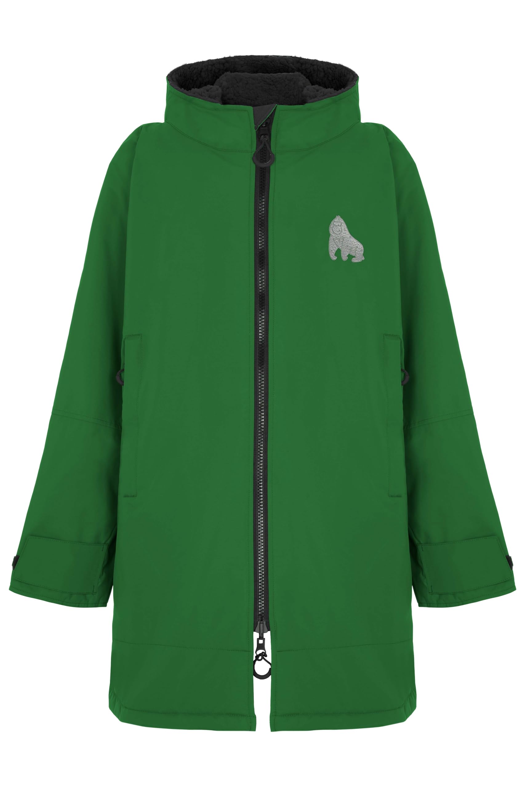 Gorilla Robes Green Kids Eco Waterproof Dry Changing Robe Full Zip, Junior, Age 9-12