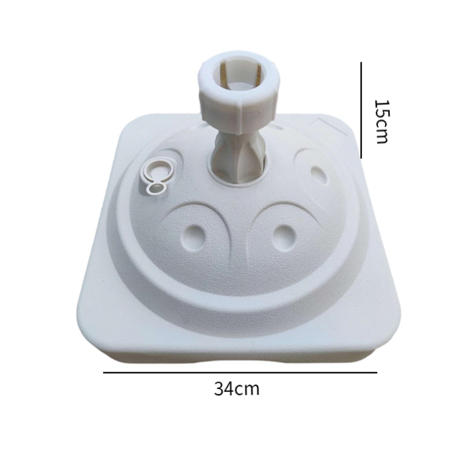 F Fityle Portaombrellone Portaombrellone da Patio Portaombrellone Multifunzionale Riempito con Acqua o Sabbia per Feste in Giardino in Giardino, Balcone, Bianco