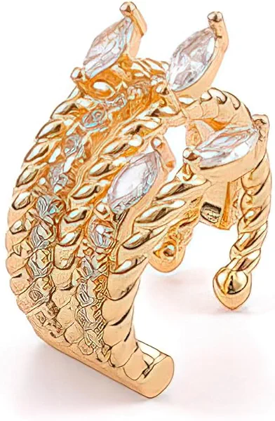 MOEPAPA CZ Ear Cuff Earrings for Women Non Piercing Clip on Twisted Earrings for Teen Girls Trendy Simple jewelry Gift