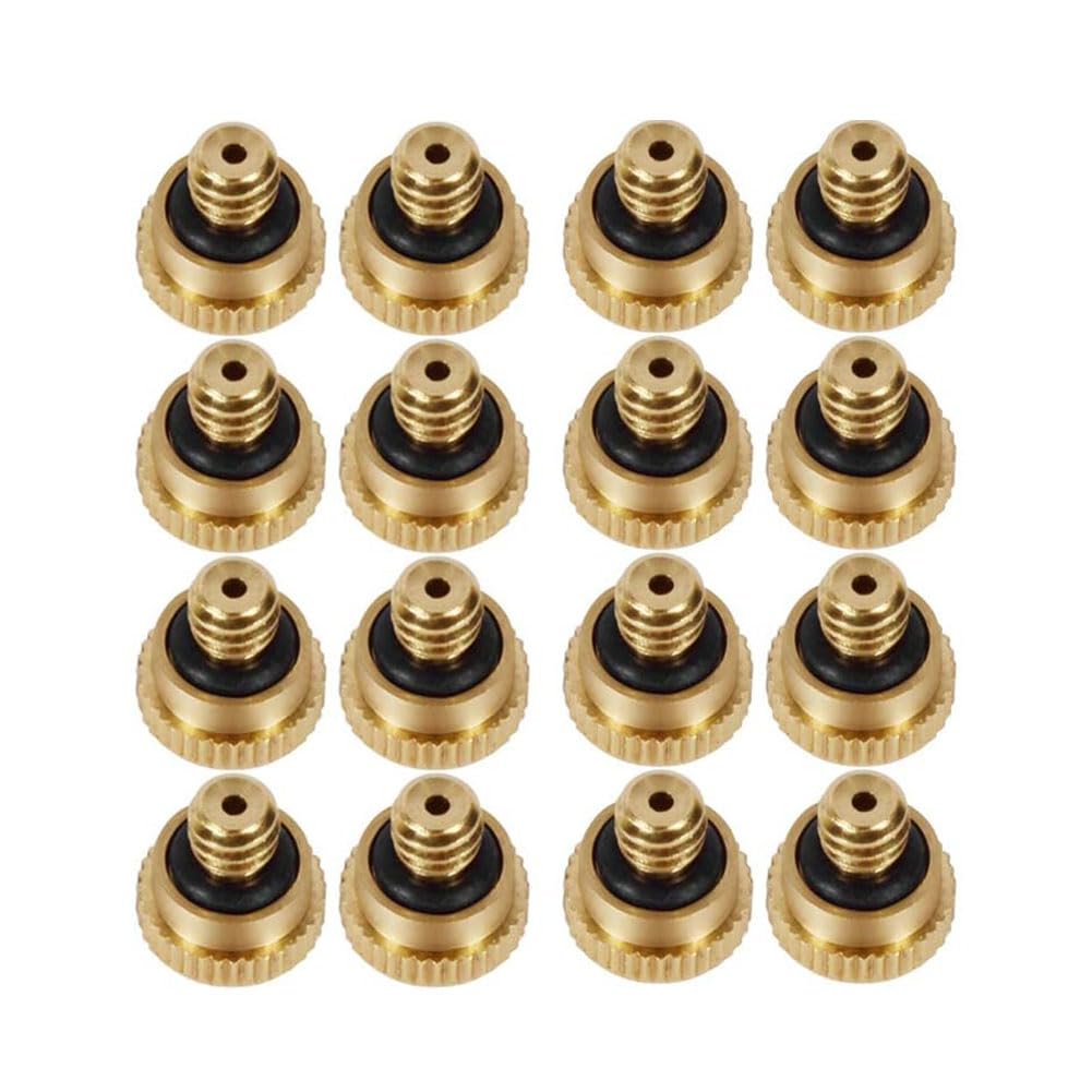 SXITHGKDW Low Pressure Brass Misting Nozzles Misting Water Mister Nozzle 10/24 UNC for Garden Outdoor Cooling System 20pcs 0.8mm