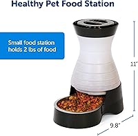 Vista 3 de Estación de comida PetSafe para perros y gatos con tazón de acero inoxidable, Blanco