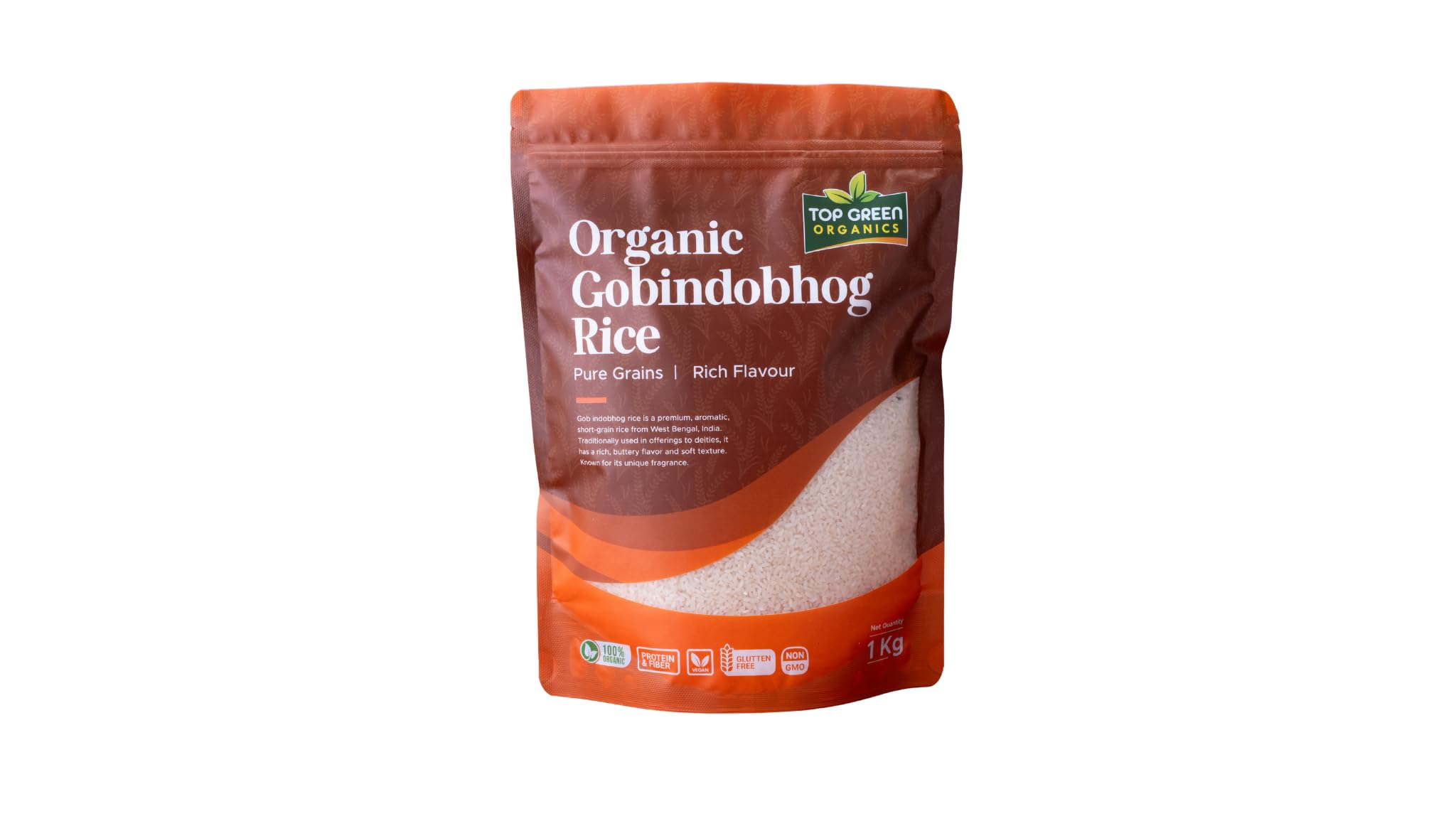 Top Green Organics - Organic Gobindobhog Rice, Premium Short-Grain Aromatic Rice from West Bengal, Rich Buttery Texture, 1 Kg-image-28