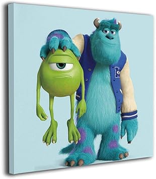 Amazon Co Jp アートパネル モンスターズ インク Monsters University ポスター 壁掛け 壁絵壁キャンバスモダン 飾り おしゃれ 風景 風景画 玄関 画布 寝室 贈り物 フレーム装飾画 正方形 油画 絵画 マルチサイズ インテリア 木枠セット モダンアート 30 30cm 40