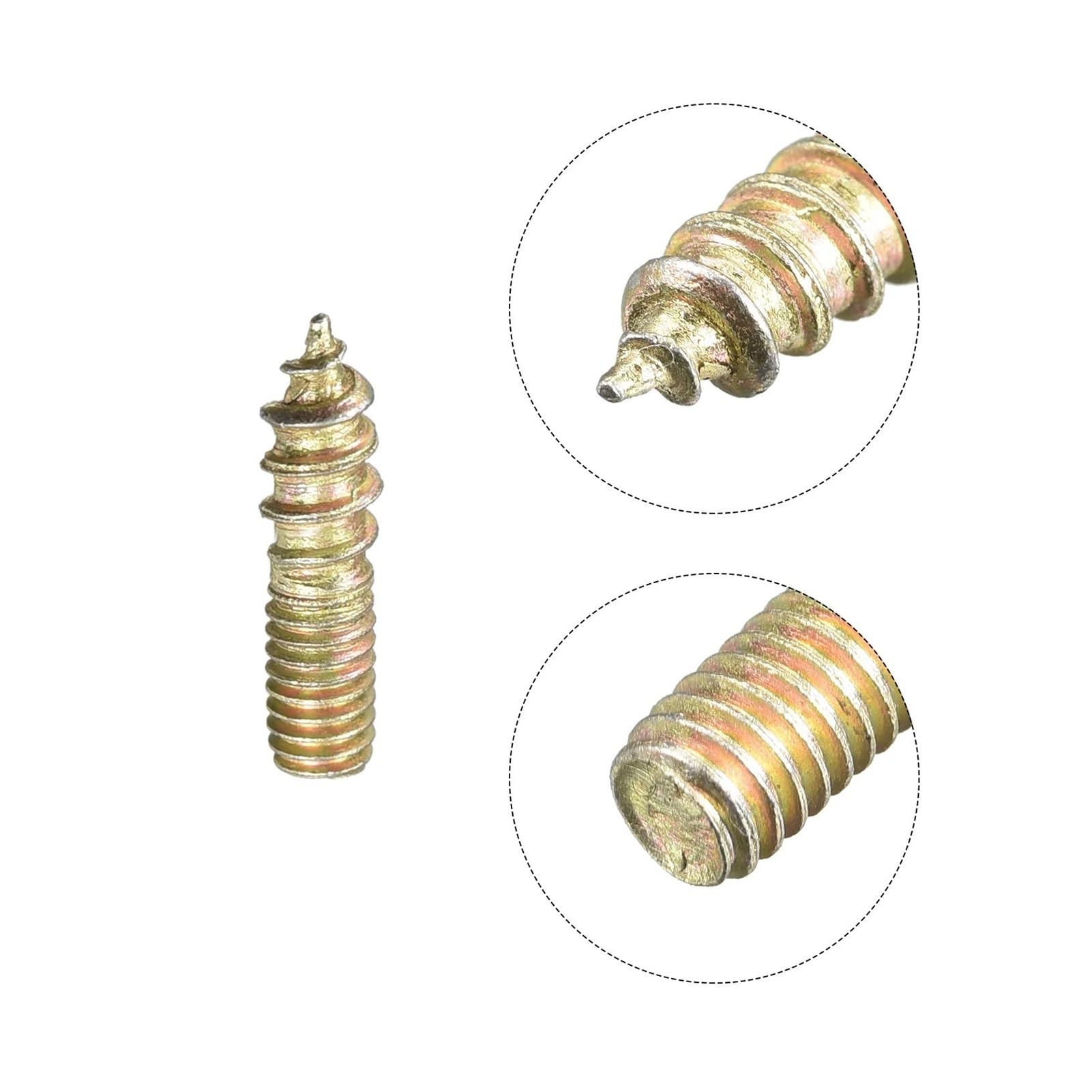 12-120 pz M4 M5 M6 M8 M10 Doppio Attacco Filo Viti di Tassello Bulloni Gancio for Mobili In Legno di Collegamento 16mm-120mm di Lunghezza(M5x25mm 120pcs)