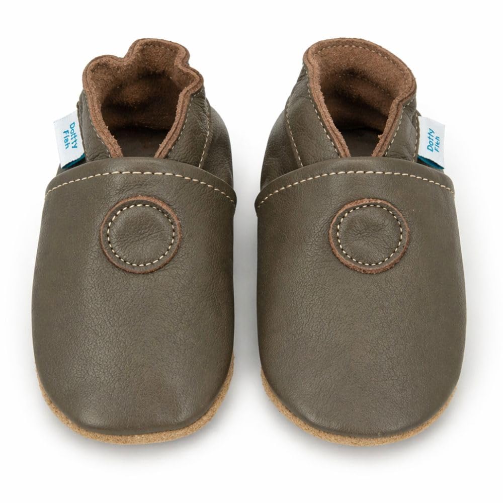 Dotty Fish Calzado Minimalista para bebés y niños. Zapatos Unisex de Piel Suave con Suela Antideslizante. Ligeros, Flexibles, Respirable y aprobados por podólogos. Tobillo elástico. De 0 a 4 años — view 11