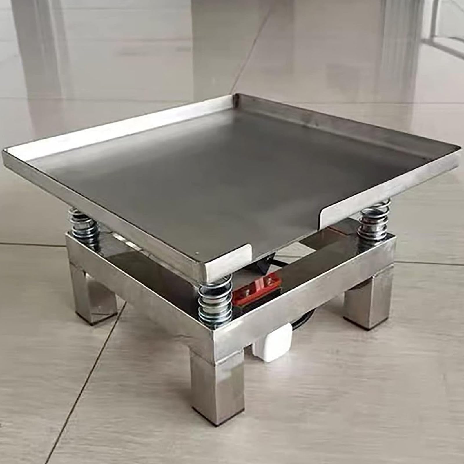 35x35 cm/50x50 cm Centimetri Tavolo Vibrante Calcestruzzo Banco di Prova di Vibrazione Banco di Prova Blocco Piattaforma di Vibrazione Mini Tavolo di Vibrazione in Acciaio Inox,220V-50*50*25cm