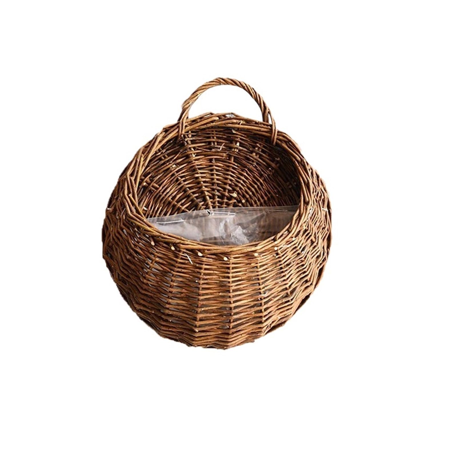 FJSNGPSBQPC Home Decor,Hand Made Wicker Rattan Flower Planter, Wall Hanging Rattam Basket, Garden Vine Pot Plants Holder(S)