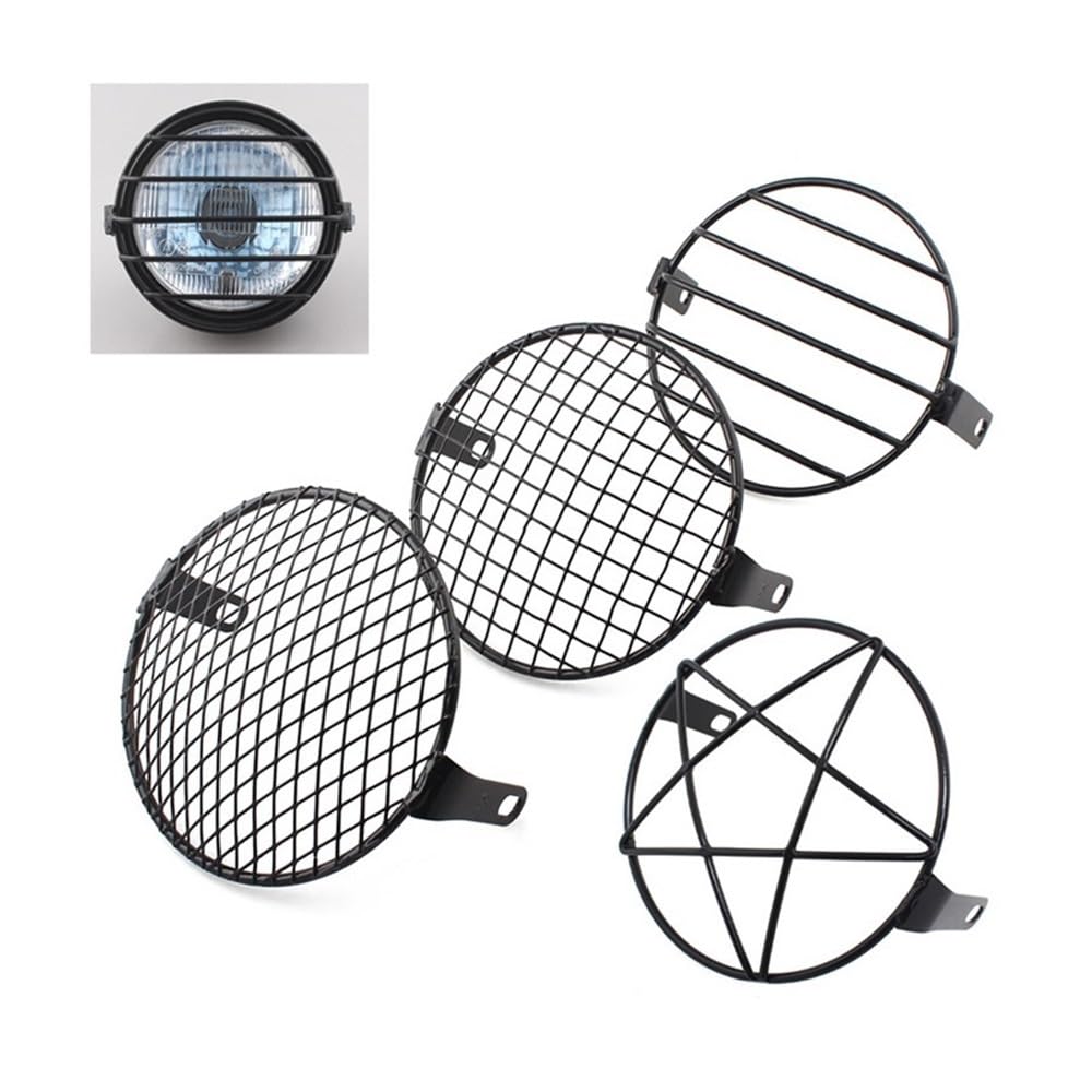 7 Zoll Metall Motorrad Scheinwerfer Schutz Abdeckung Für Universal Mesh Grille Lampenschirm Abdeckung Schutz Cover