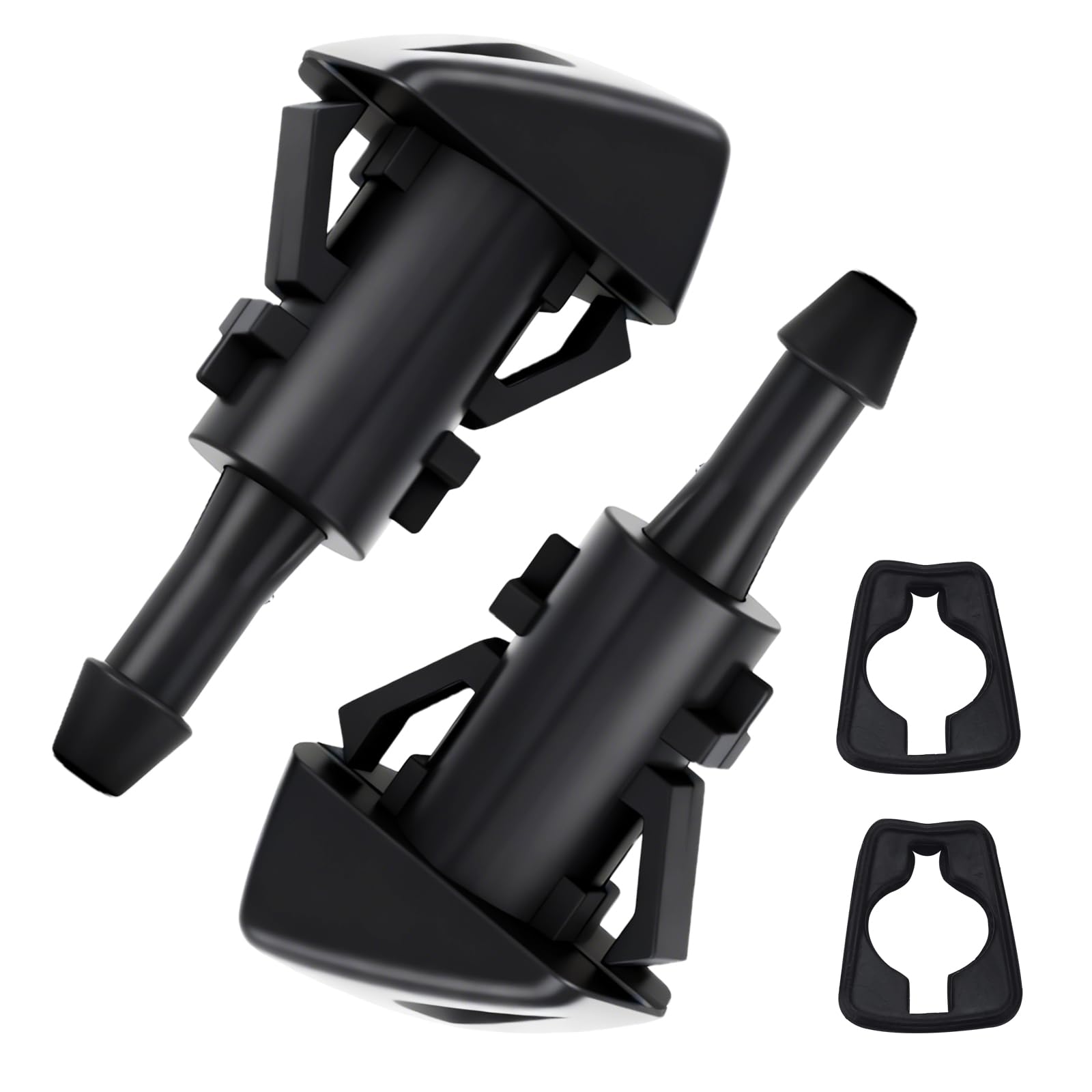 Ezvezs Black 2Pcs Windscreen Washer Jets,Windshield Washer Nozzles,Front Windshield Spray Nozzles Wiper,Screen Wash Wiper Spray Jets,Universal Windscreen Wash Nozzle Compatible With Hyundai Tucson Kia Sportage
