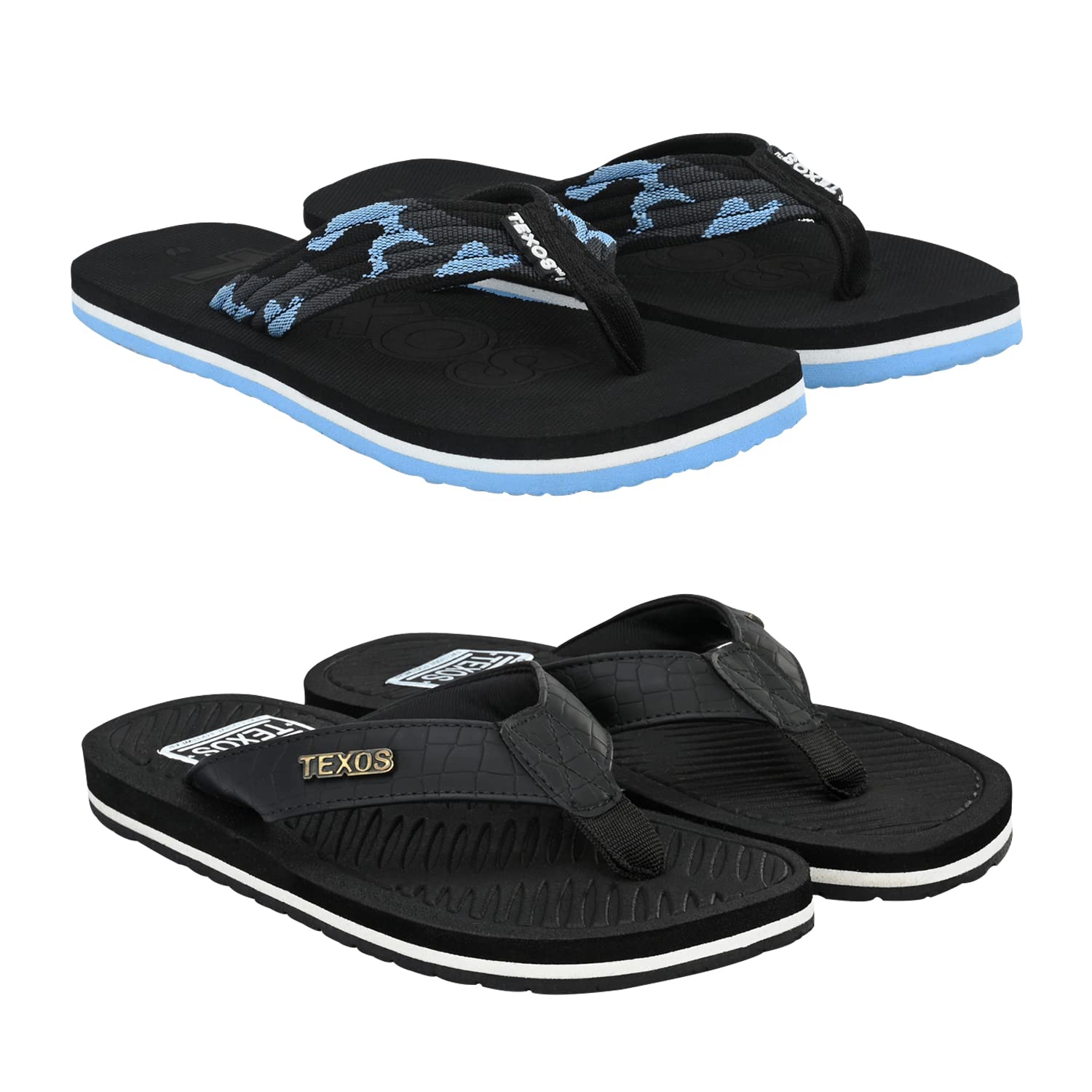 Birde Slippers and Flip Flops For Men Combo Pack of 2