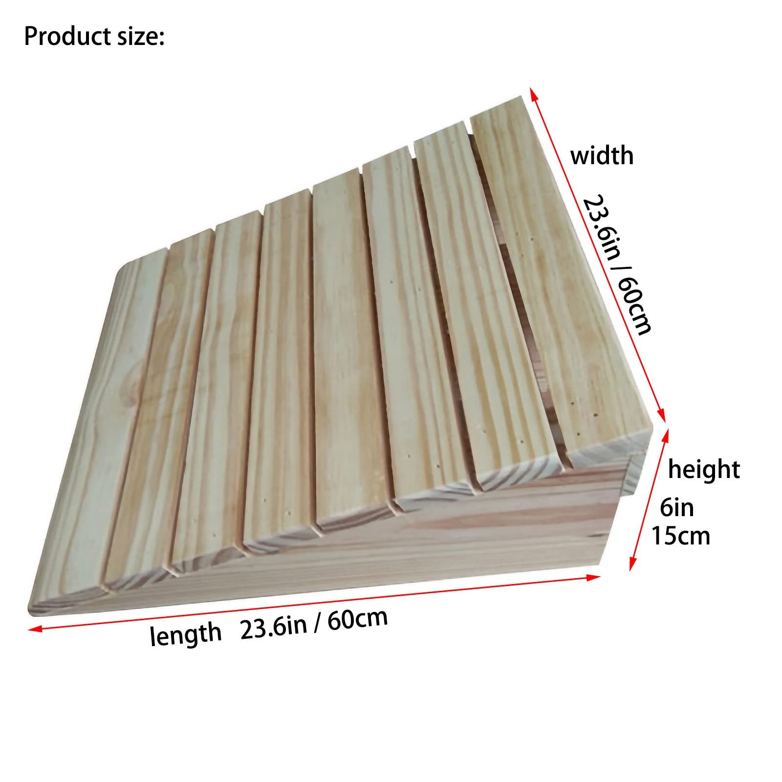 Rampa de Madera for sillas Ruedas con umbral elevación 6 Pulgadas