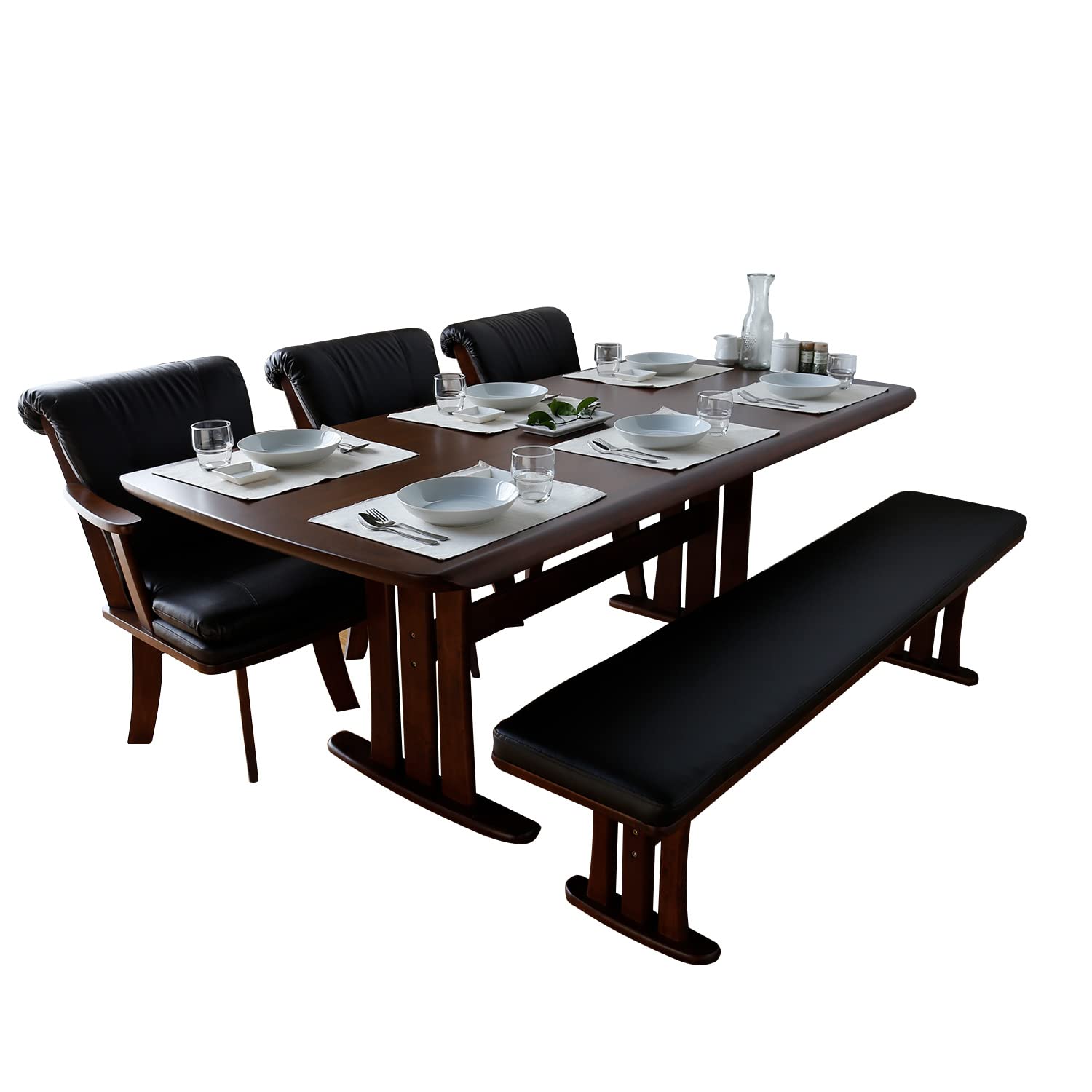 Amazon｜ダイニング テーブル セット 6人用 190cm 回転椅子 6人掛け  