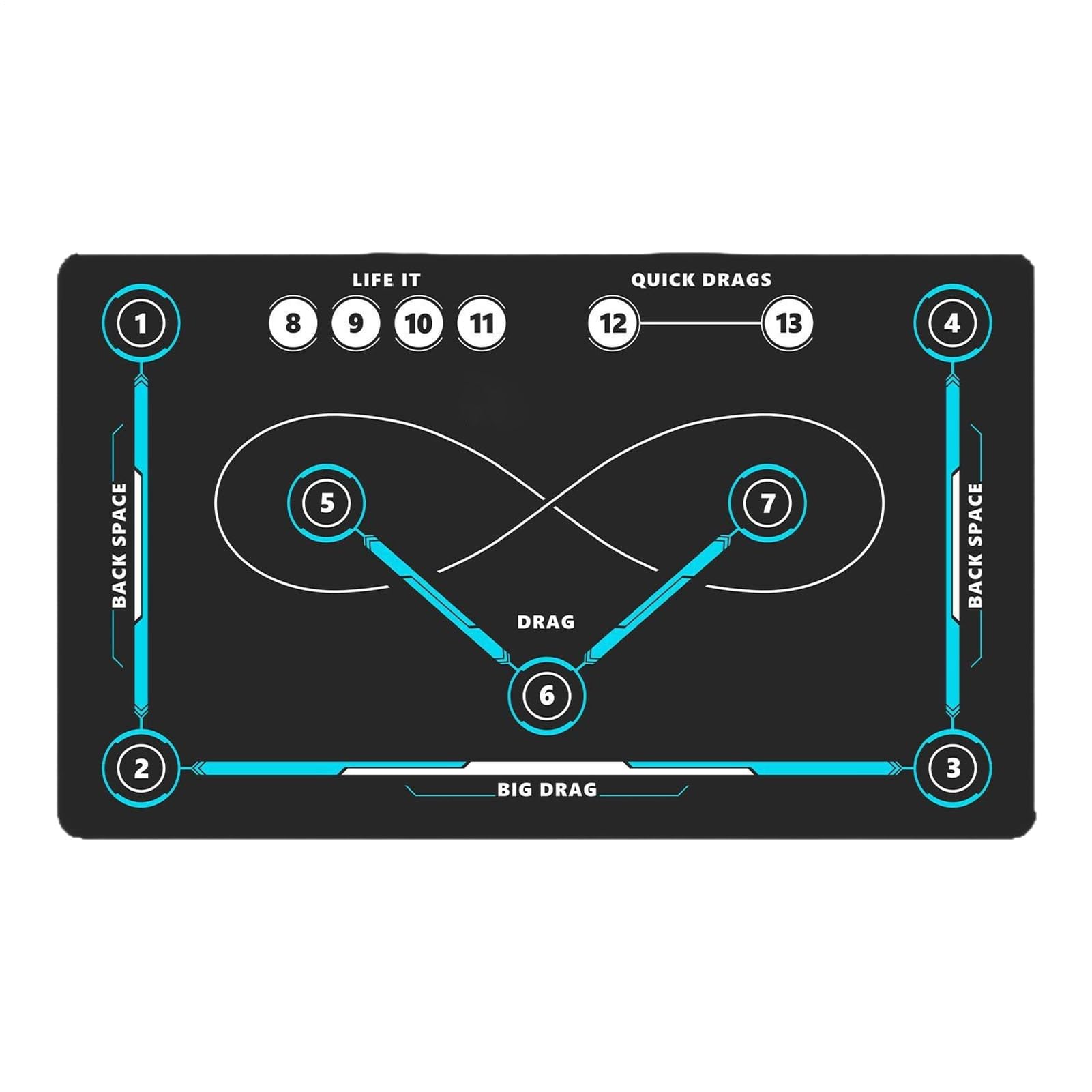 Alfombra de agilidad de fútbol 90x60 cm antideslizante absorbente de golpes
