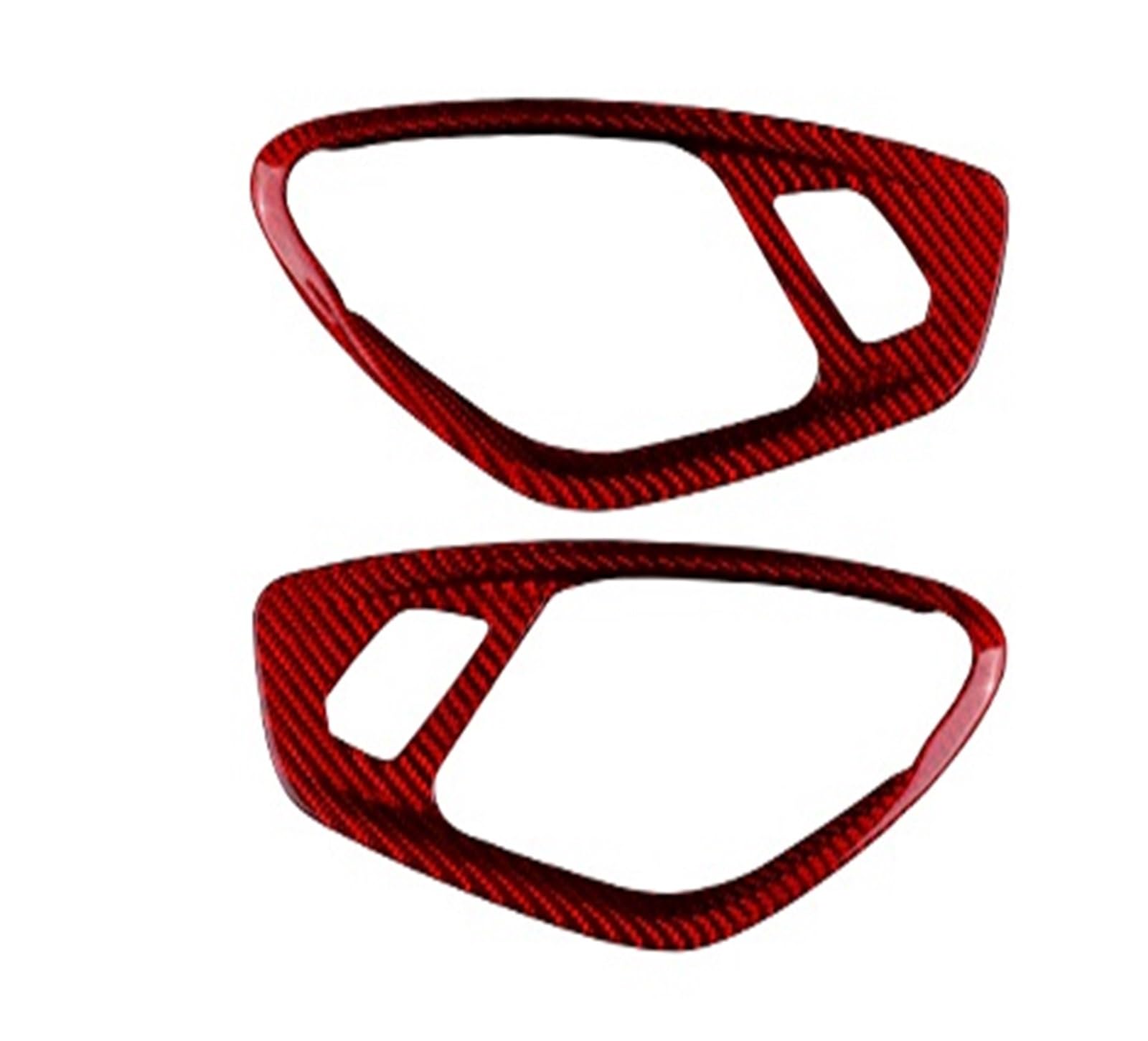 Vetjmua Red Interior Trim For Chevrolet For Camaro 2016-2020 2021 2022 2023 Car Door Inner Handle Interior Trim Real Hard Carbon Fiber Sticker Cover Trim Sticker