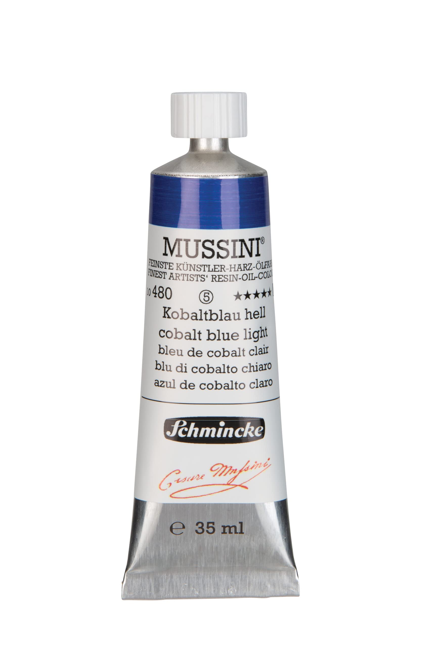 Mussini Huile 35ml Bleu de Cobalte Clair pour libérer votre créativité
