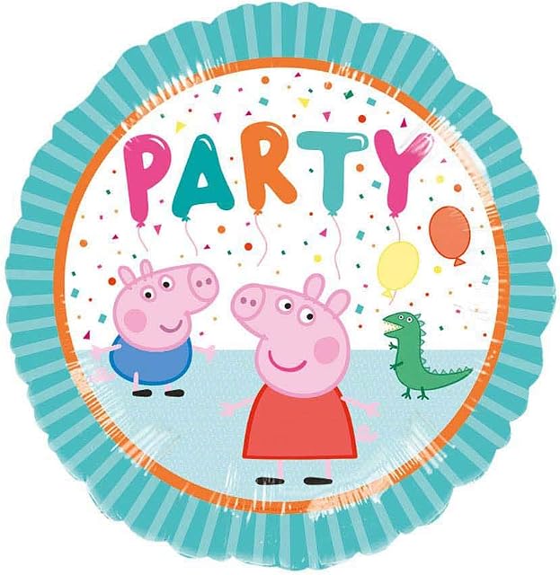 Amscan 4132701 - Officially Licensed Peppa Pig Party Round Foil Balloon - 18"