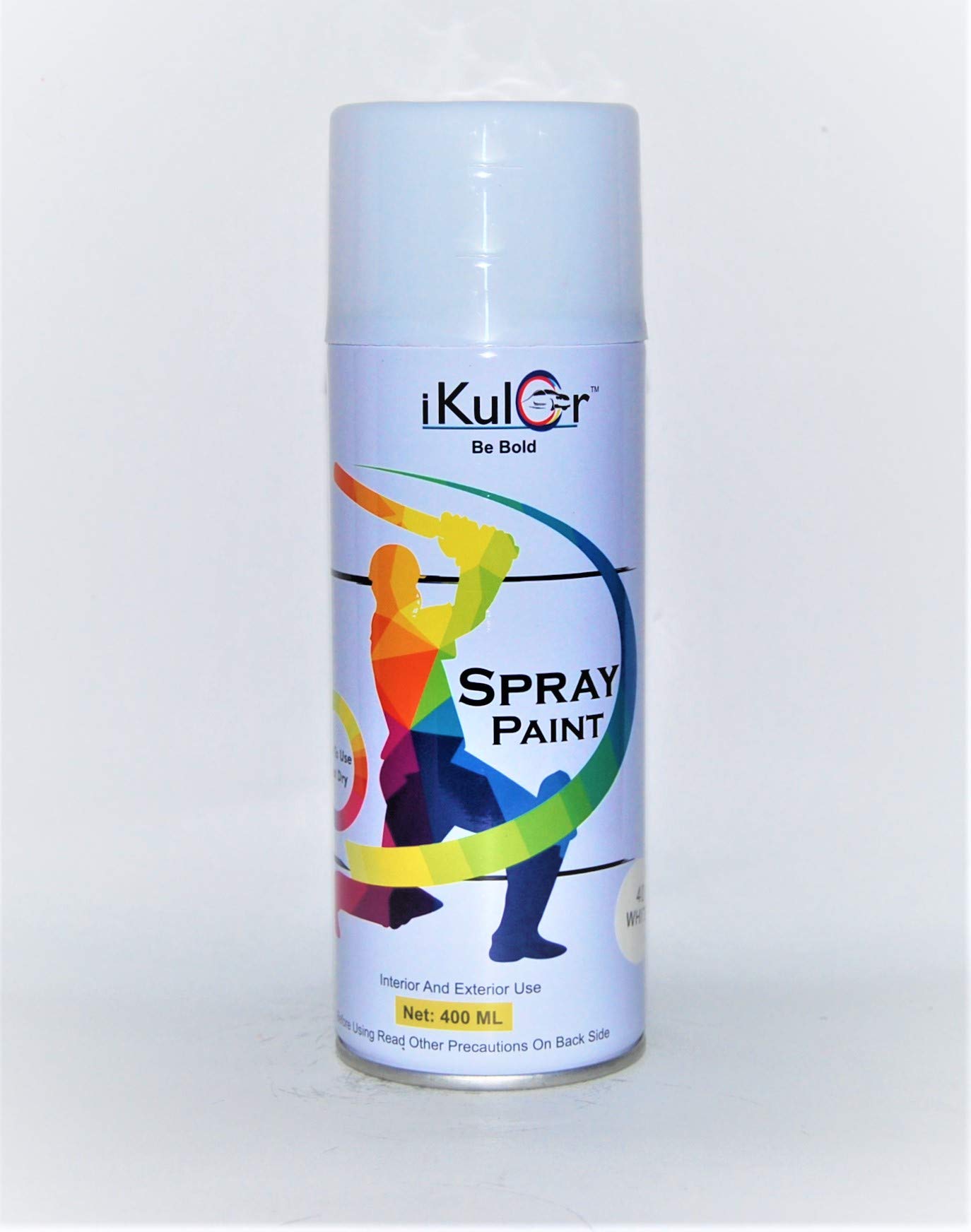 iKulor Multipurpose Normal Aerosol Spray Paint - used for Cars and Bikes, Wall painting, and Art and Craft. (400 ml, White)