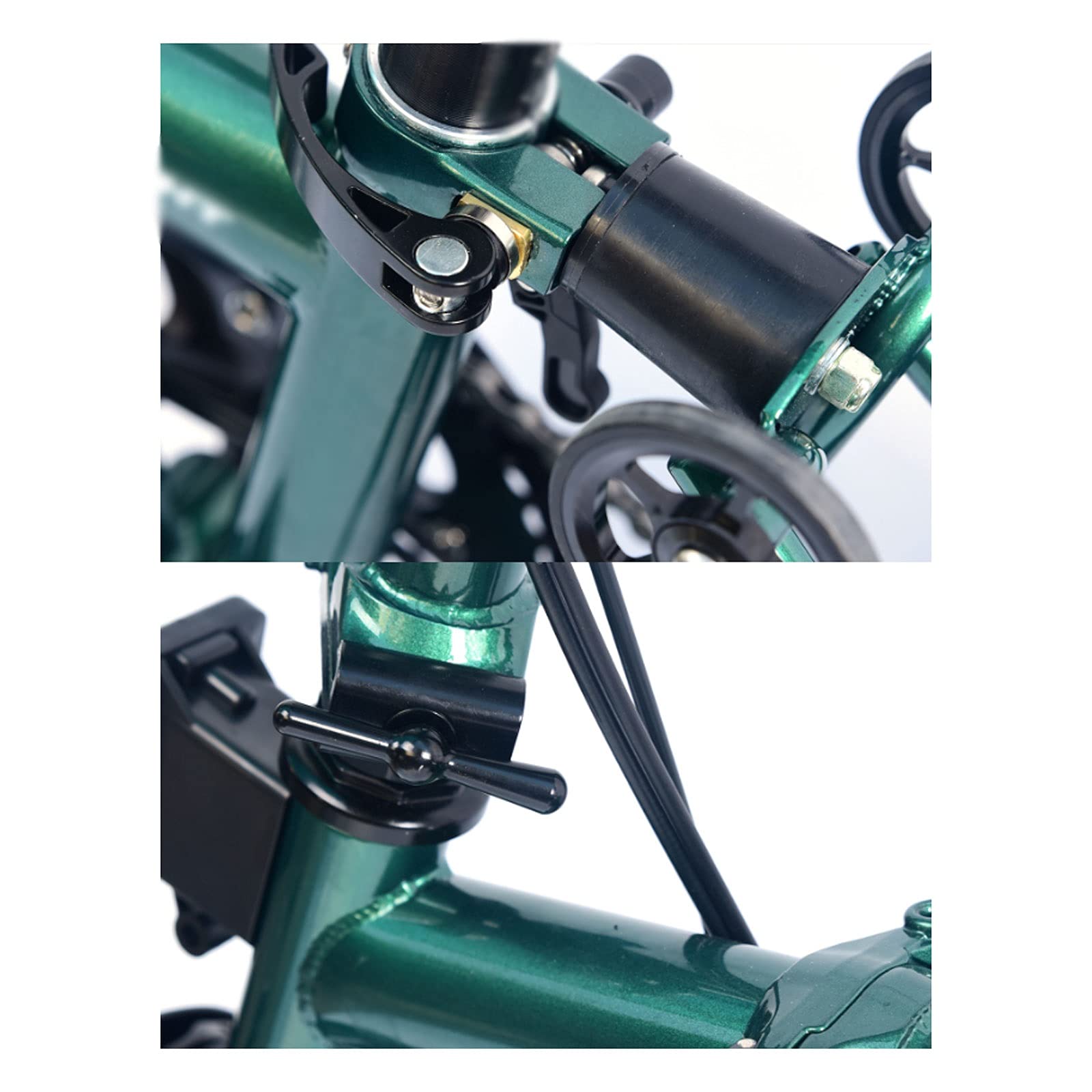 Bicicleta plegable, 16 pulgadas, 3 velocidades, marco de acero al cromo molibdeno, diseño compacto para un fácil almacenamiento, construcción duradera para una conducción cómoda