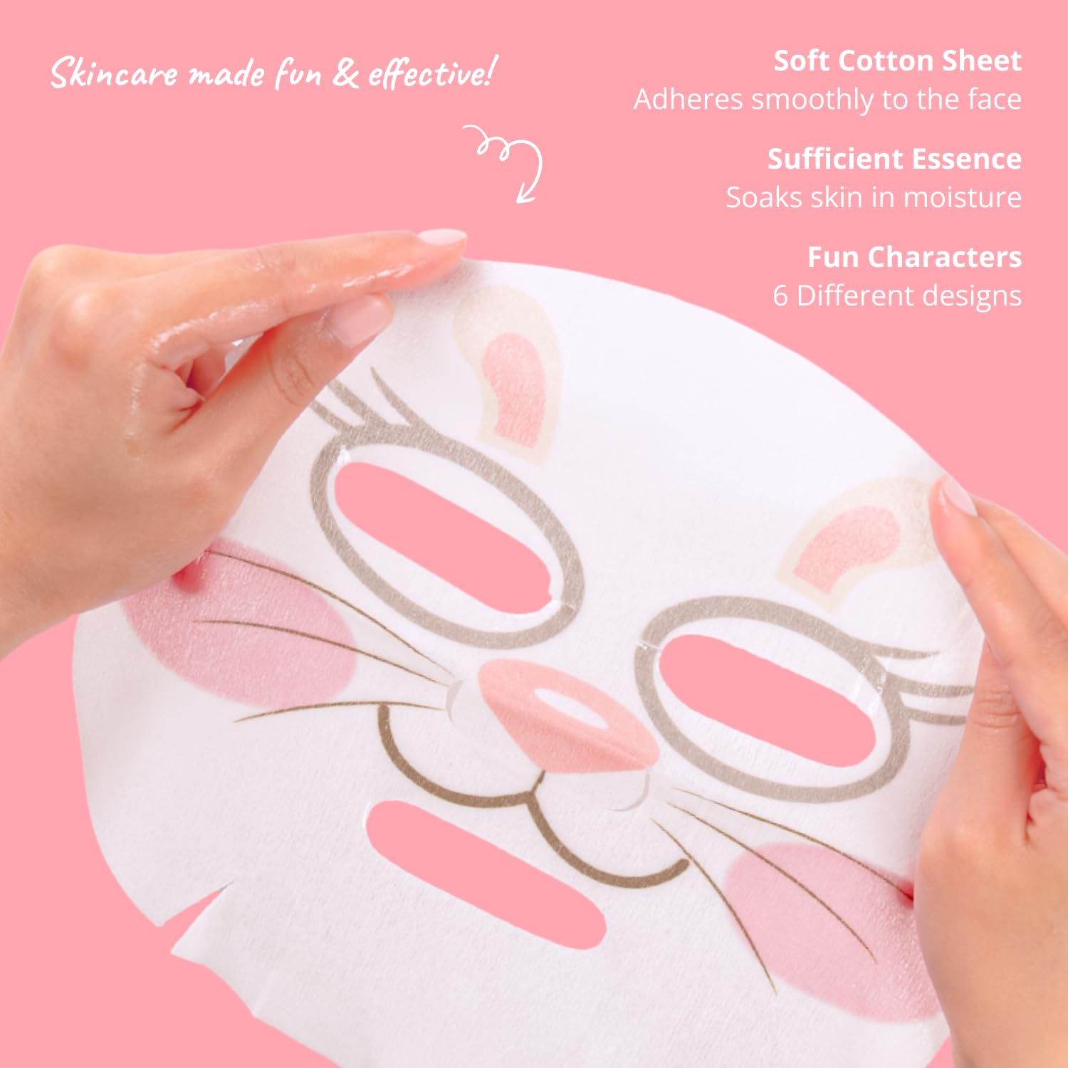 パック・フェイスマスク rabbit Amazon.com: Epielle Character Face Mask Rabbit 6 Pack, Fun