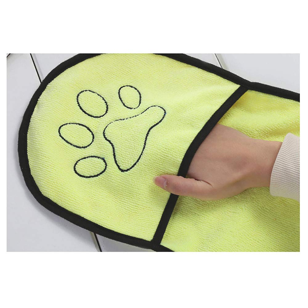 Serviette pour Chien - Absorbante, Douce et Lavable, Serviette de Bain en Microfibre à Séchage Rapide pour Chiens, 65x23cm