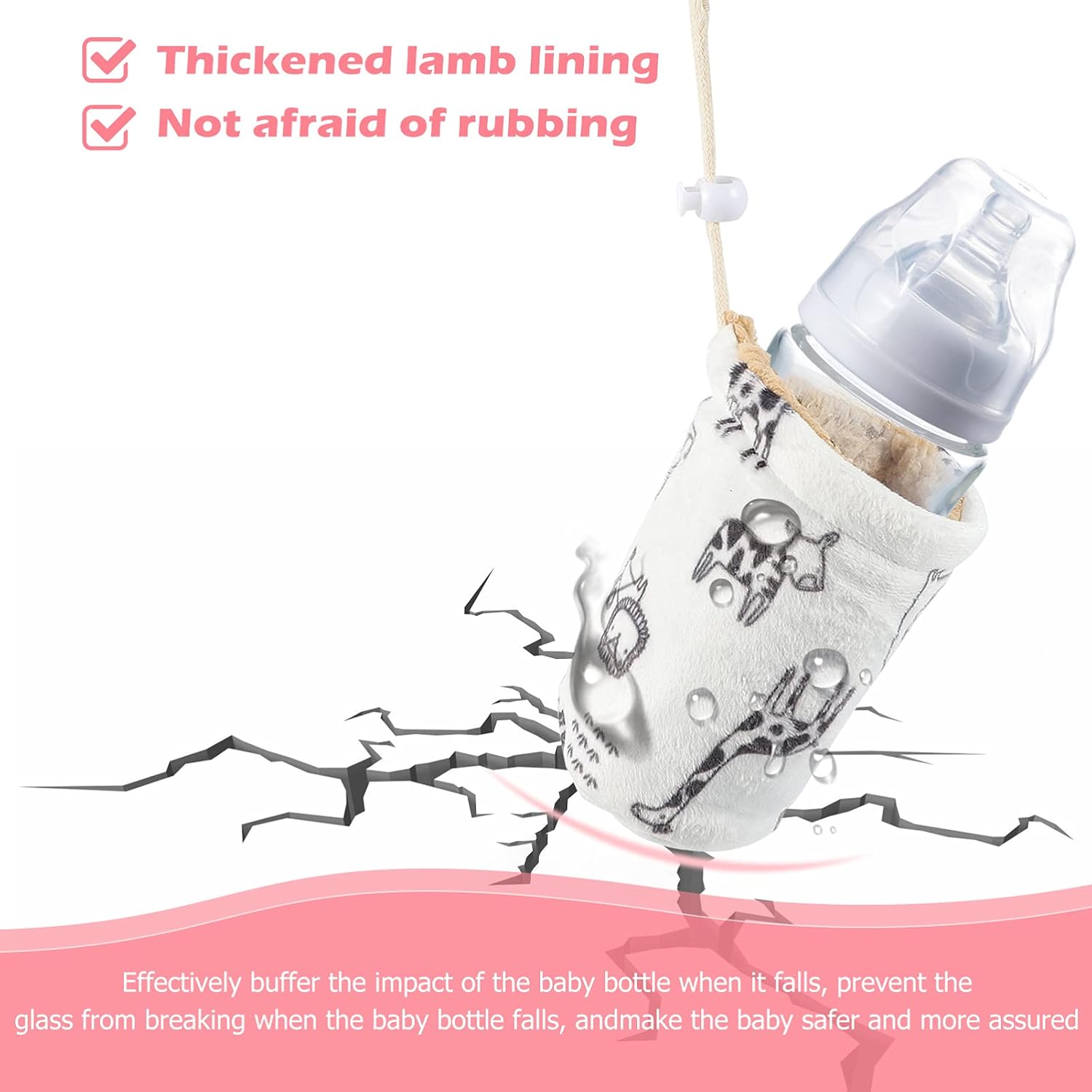 Healifty Baby Bottle Sleeves Warm Baby Bottle Cover Insulator Sleeve Keep Warm Holder 240ml