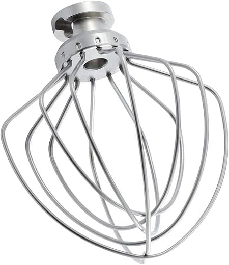 SNAPPSY Wire Whip Attachment Kitchen Accessory fits for KitchenAid K45WW 9704329|Wire Whisk Replacement 125×155 mm – 6-Wir...
