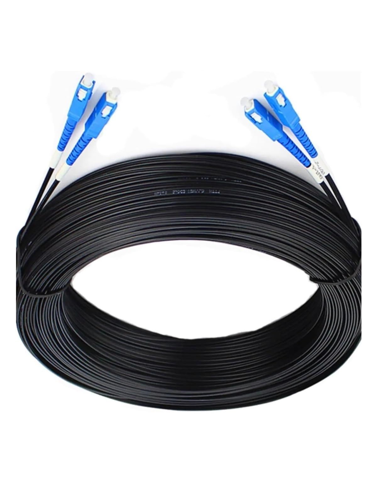 Câble de raccordement à Fibre Optique d'intérieur à 2 conducteurs, Mode SC UPC, 250 m/300 m, Fibre Optique(White,250M)