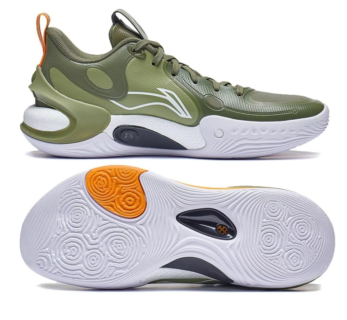 Li-Ning Hombres Profesionales Zapatos de Baloncesto Antideslizantes con absorción de Impactos Calzado de Basquetbol para Hombre YUSHUAI Series