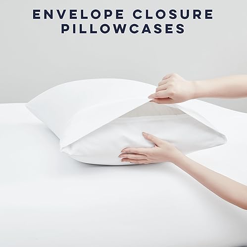 Miniatura 5 de 32651 Juego de sábanas y fundas de almohada de 6 piezas con diseño de hotel de tamaño Queen, sedosas, ultrasuaves, ecológicas, lavable a máquina, de