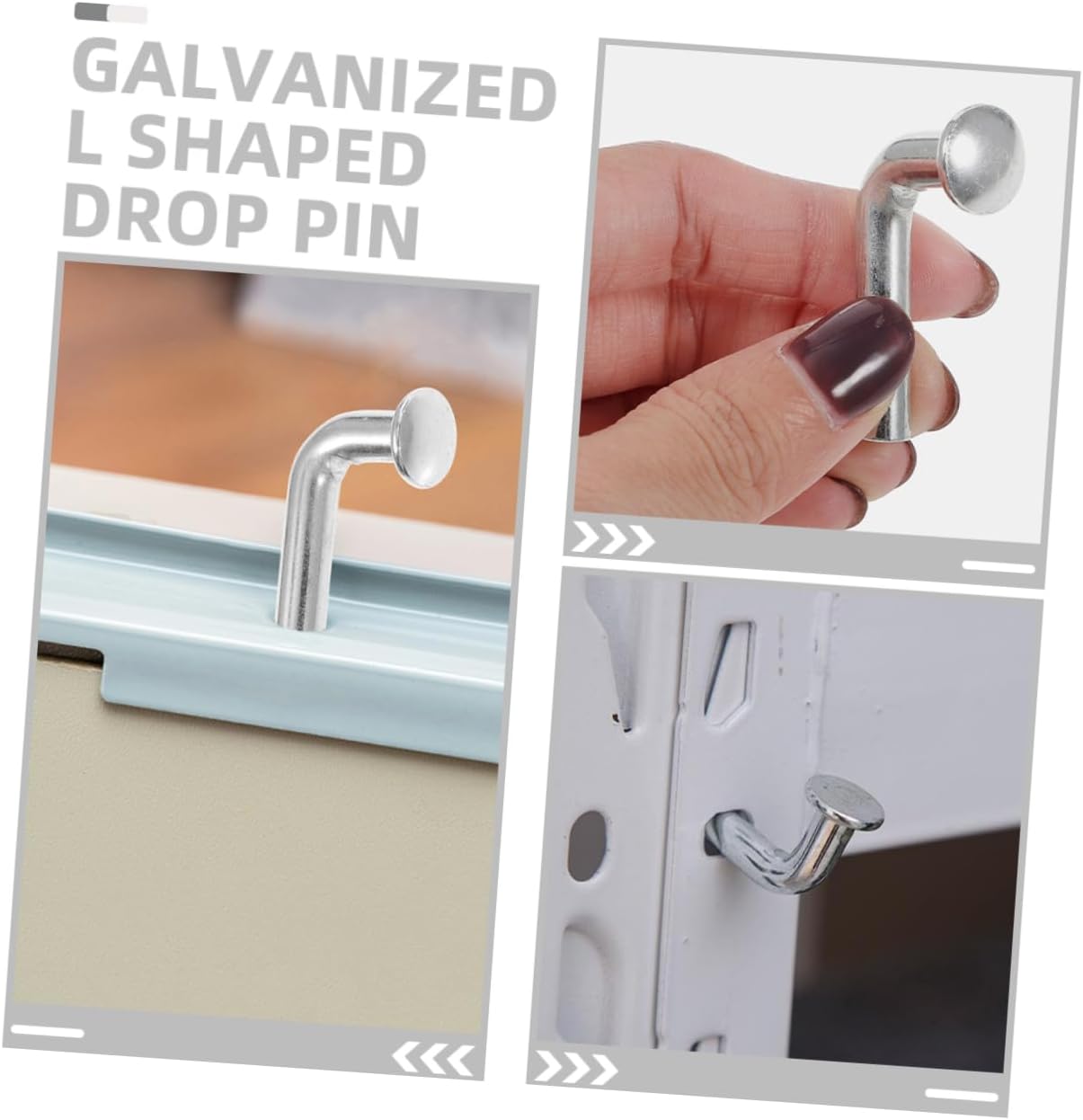 Mikinona 50Pcs Heavy Duty Pallet Rack Drop Pin Safety Bolts Clips for Pallet Racking Storage for Warehouse Industrial Use