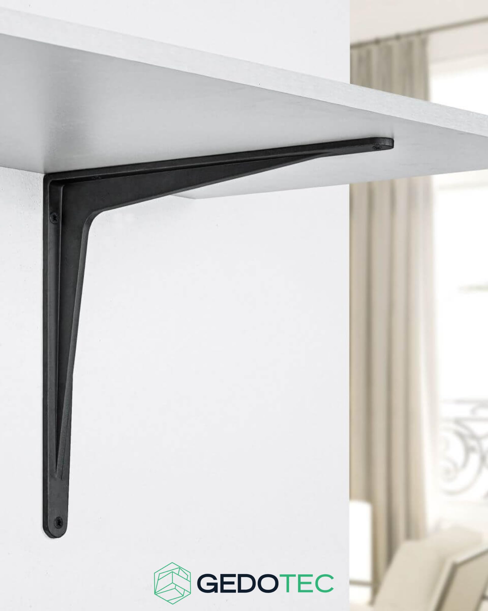 Console Murale En Aluminium Pour étagère Lourde - Support 340 Kg, Dimensions 400x350x40 Mm, Finition Argent Mat