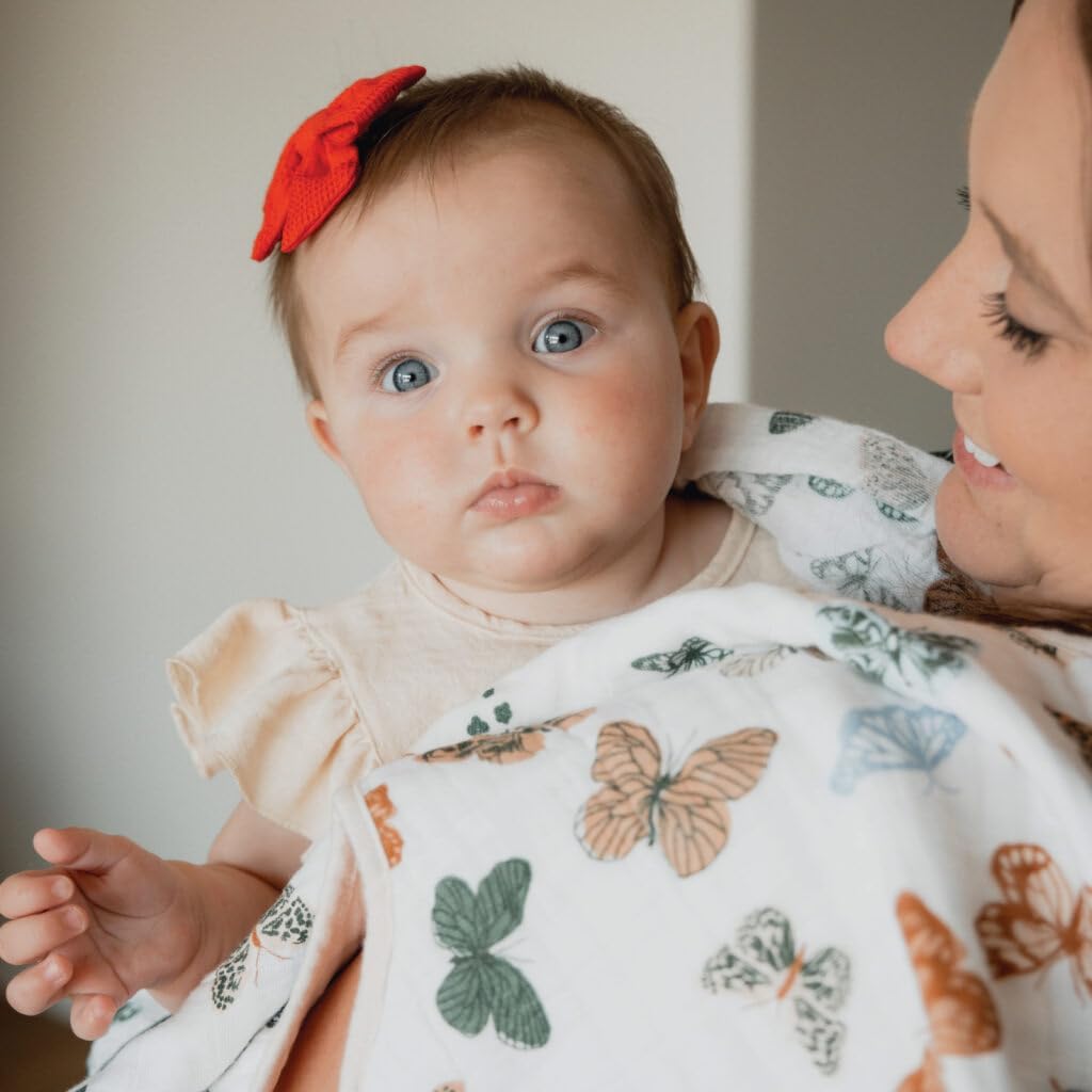 Cotton Muslin Burp Cloth - Butterflies